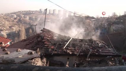 Başkentte gecekonduda korkutan yangın