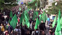 مسيرات لـحركة حماس في غزة احتفالاً بذكرى تأسيسها الـ 34