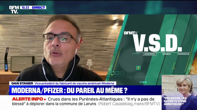 Dan Staner (Moderna): La plateforme, la base, est la même entre les vaccins Pfizer et Moderna contre le Covid-19