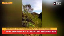 Se incendiaron malezas en cercanías del INTA