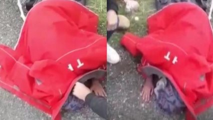 Yürek parçalayan görüntü! Kocası tarafından öldüresiye dövülen kadın yola yığılıp kaldı