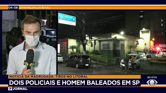 Dois policiais e um funcionário de uma concessionária foram baleados por criminosos na Rodovia Anchieta, no litoral de São Paulo. Os disparos partiram de um carro ocupado por quatro bandidos.