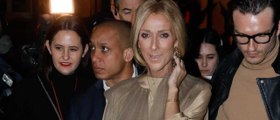 GALA VIDEO - Quand le look de Céline Dion est assorti à celui de Pepe Munoz au défilé Valentino