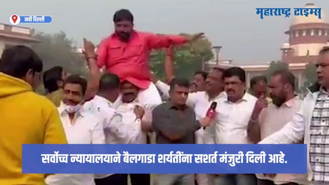 Bullock Cart Race : बैलगाडा शर्यत लढा यशस्वी; दंड थोपटून आमदार महेश लांडगेंचे सेलिब्रेशन