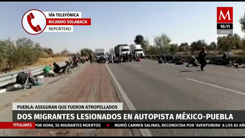 En Puebla, conflicto deja a dos integrantes de la caravana migrante lesionados