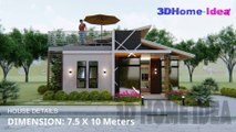 SMALL HOUSE DESIGN | 7.5X10 Meters | 3 Bedroom House idea with Roofdeck