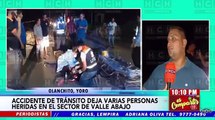 Fuerte accidente de tránsito deja varias personas heridas en Olanchito