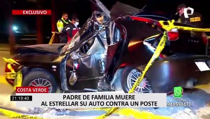 Costa Verde: padre de familia muere tras despiste de automóvil