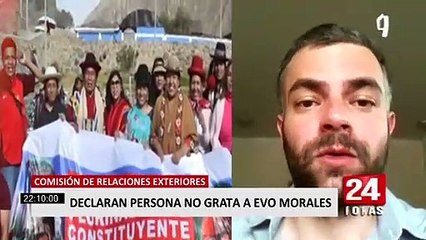 Evo Morales: Congreso dio cuenta sobre acuerdo que declara al expresidente de Bolivia como persona no grata