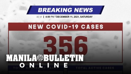 DOH reports 356 new cases, bringing the national total to 2,836,360, as of DECEMBER 11, 2021