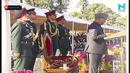 President Kovind reviews IMA passing out parade, pays tribute to CDS Gen Rawat