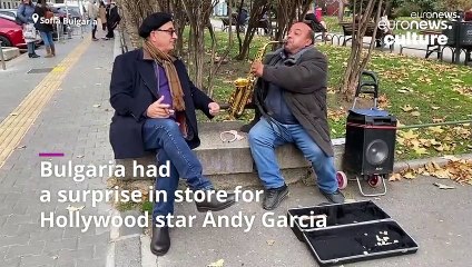 Actor Andy Garcia gets Godfather-themed surprise from Bulgarian busker