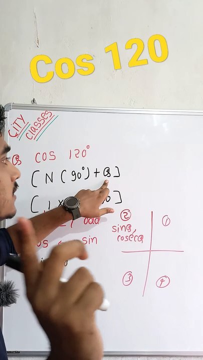 Cos 120 | Cos 120 degree | cos 120 degree in Hindi #cityclasses