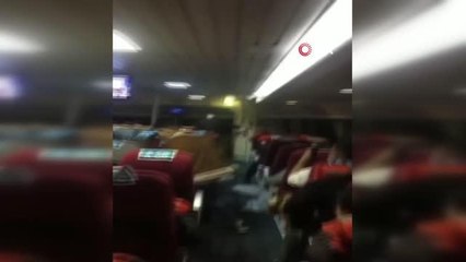 Deniz otobüsünde korku dolu dakikalar... Fırtınaya denizin ortasında böyle yakalandılar