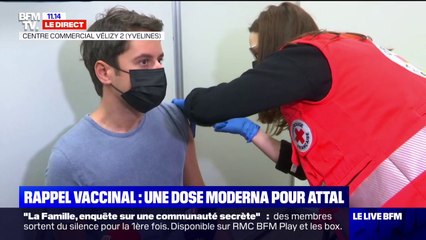 Vaccination: Gabriel Attal reçoit sa dose de rappel à Vélizy-Villacoublay, dans les Yvelines