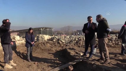 KASTAMONU - (DRONE) Pompeiopolis Antik Kenti'nde kış dönemi kazı çalışmaları başladı (1)