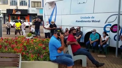 Comboio da Saúde é opção para imunização contra a Covid-19 no Calçadão