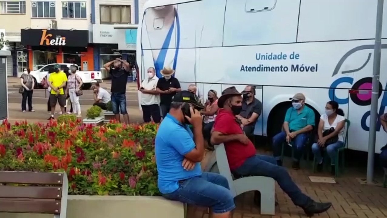 Comboio da Saúde é opção para imunização contra a Covid-19 no Calçadão