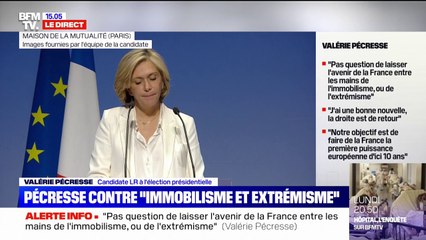 Valérie Pécresse: "Les Français l'ont compris, ce sera Emmanuel Macron ou nous"