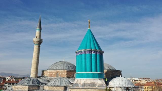 Mevlana Müzesi'nin Yeşil Kubbe sinde restorasyon sona erdi