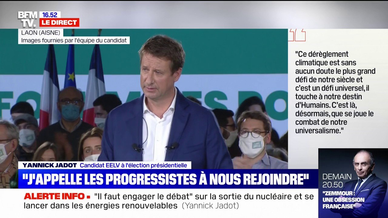 Yannick Jadot "appelle tous les progressistes et les humanistes à (le) rejoindre"