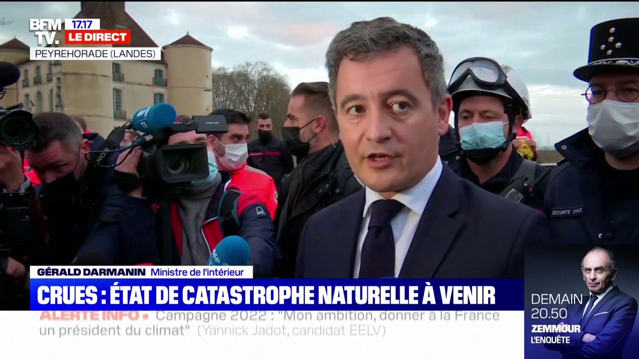 Inondations dans le sud-ouest: Gérald Darmanin affirme qu'il "n'y a aucune victime à déplorer"