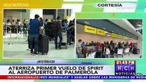 ¡Histórico! El Aeropuerto Internacional de Palmerola recibe su primer vuelo comercial