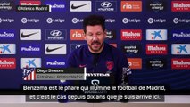 17e j. - Simeone : “Benzema est le phare qui illumine le football de Madrid depuis dix ans