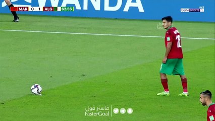 هدف تعادل المغرب ضد الجزائر