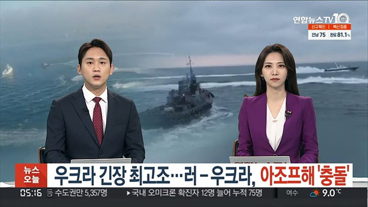 우크라 긴장 최고조…러-우크라, 아조프해 '충돌'