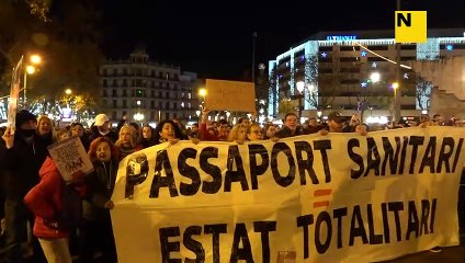Manifestació en contra el passaport COVID