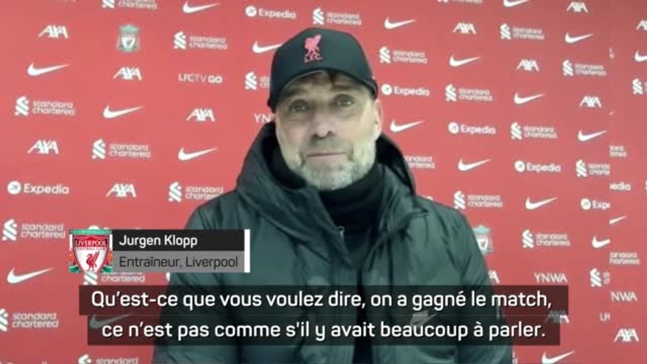 16e j. - Klopp : "Aston Villa s'est battu très dur, poussé par Stevie Gerrard"