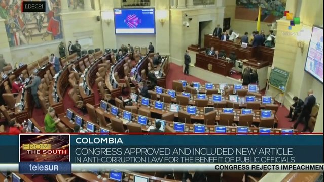 Colombian congress approves anti-corruption law with benefits