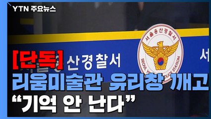 [단독] 용산 리움미술관 유리창 깬 남성 현행범 체포..."기억 안 난다" / YTN
