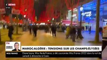Les images des incidents sur les Champs-Elysées et les charges des policiers hier soir après la victoire de l'Algérie dans un match de la Coupe Arabe