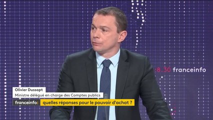Indemnité inflation : "Dès demain, les premiers versements auront lieu, 100 euros pour 38 millions de personnes", indique Olivier Dussopt, ministre délégué chargé des Comptes publics