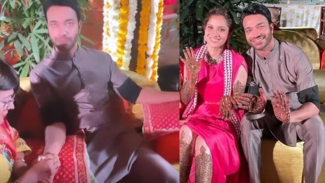 Ankita Lokhande Wedding: Ankita के नाम की Vicky ने लगवाई हाथों में मेहंदी; Video viral | FilmiBeat