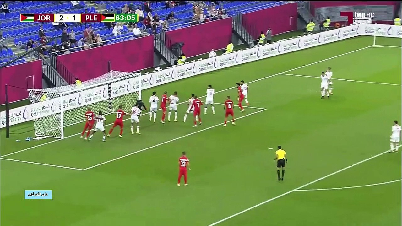 الشوط الثاني مباراة الاردن وفلسطين كأس العرب