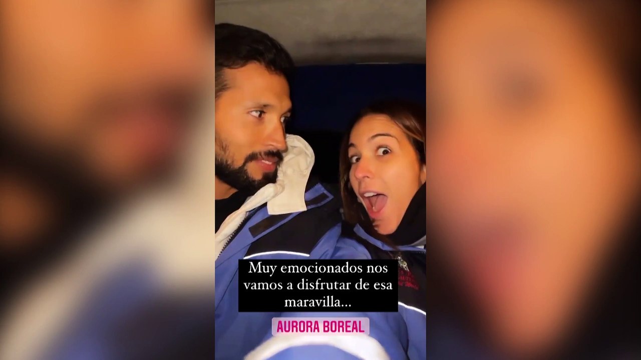 Tamara Gorro de excursión con su marido a ver auroras boreales