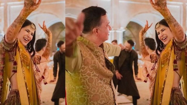 Katrina Kaif Vicky wedding: Katrina ने मेहंदी में ससुर के साथ लगाए ठुमके | FilmiBeat