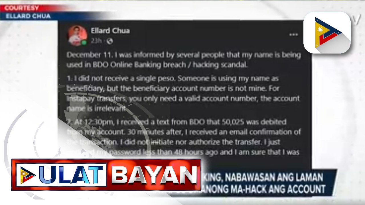 Ilang kliyente ng BDO mobile banking, nabiktima...