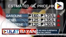 Oil price hike, ipatutupad ng mga kumpanya ng langis sa papasok na linggo