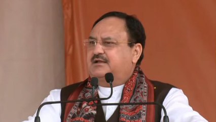 JP Nadda attacks on SP during Booth President Sammelan