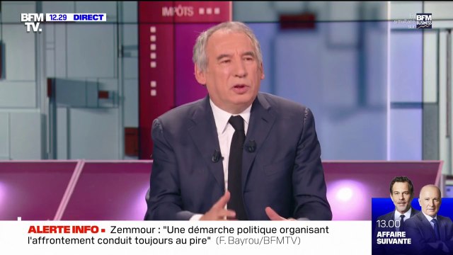 François Bayrou (@bayrou) sur Éric Zemmour: Une démarche politique organisant l'affrontement a toujours conduit au pire