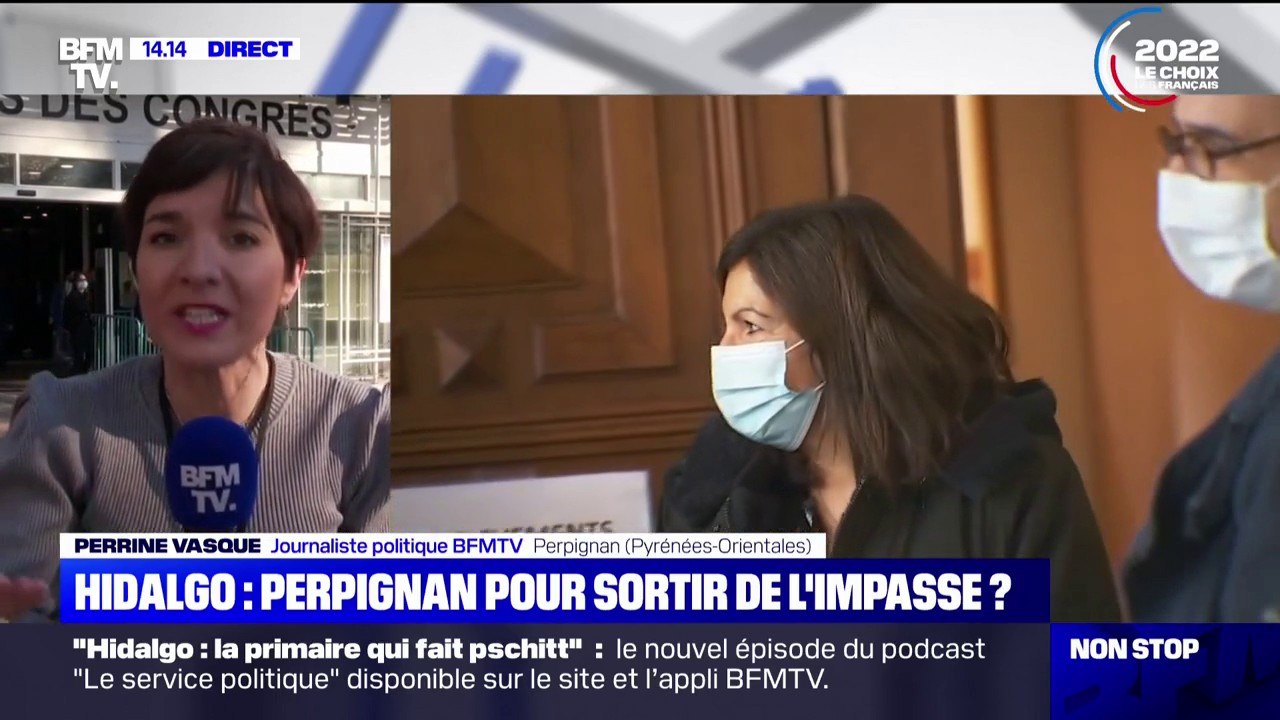 Anne Hidalgo est en meeting ce dimanche à Perpi...