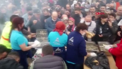 200 METRELİK MANGALDA 5 TON HAMSİ İKRAM EDİLDİ