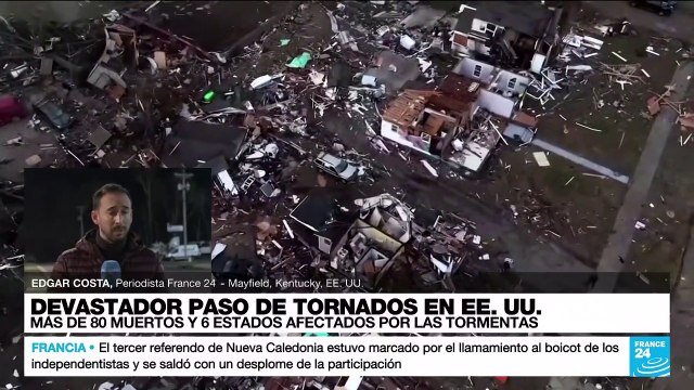 Declarado el estado de emergencia en Kentucky ante devastador paso de tornados en EE. UU.