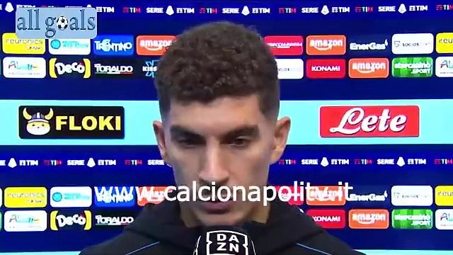 Napoli-Empoli 0-1 12/12/21 intervista pre-partita Giovanni Di Lorenzo