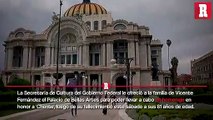Bellas Artes es ofrecido para homenaje de Vicente Fernández