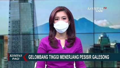 Gelombang Tinggi di Pesisir Pantai Ancam Permukiman Warga Takalar